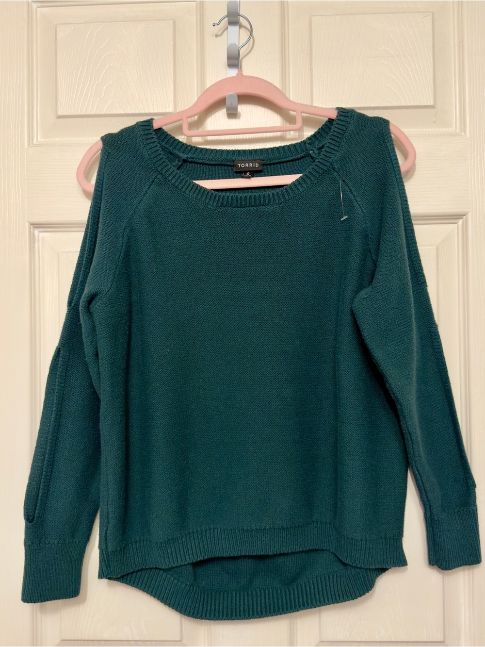 Torrid Cold-Shoulder Sweater Teal Women Size 0X
